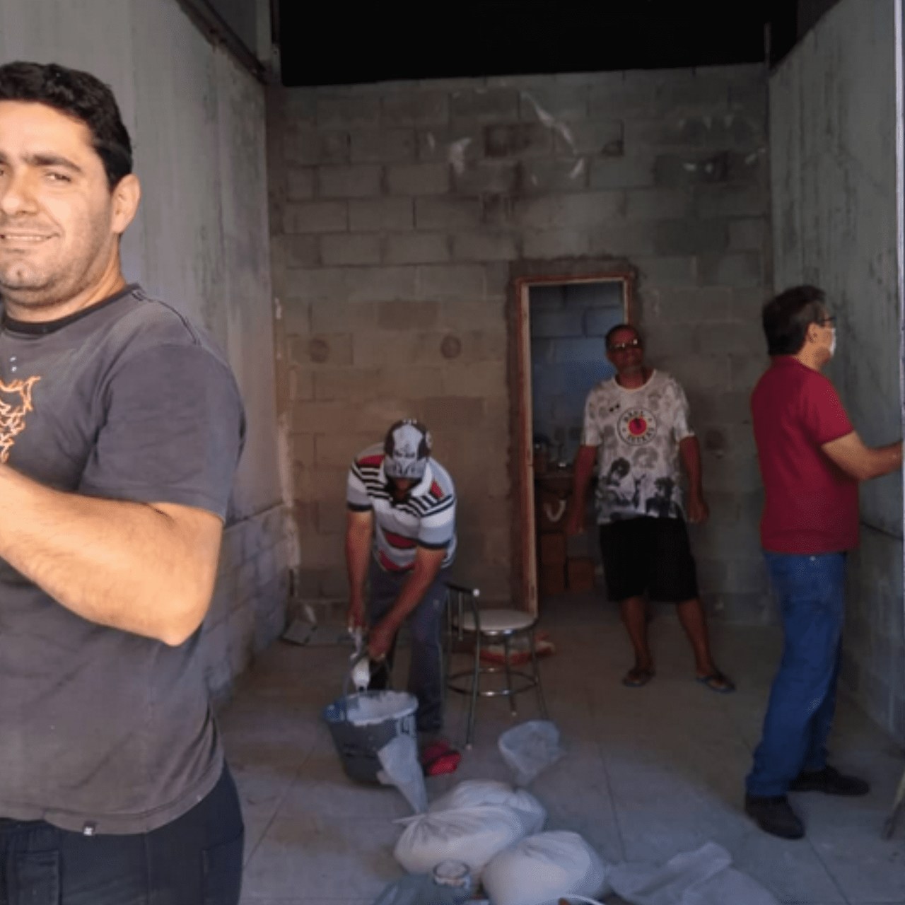 Foto da nova sede dos Amigos da Mortadela em construção